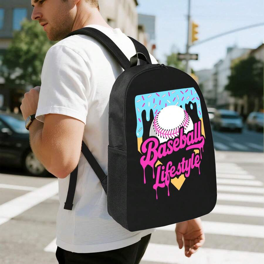 Baseball Drip Design Backpack  – Laptop Backpack 15.6 recenzja i cena