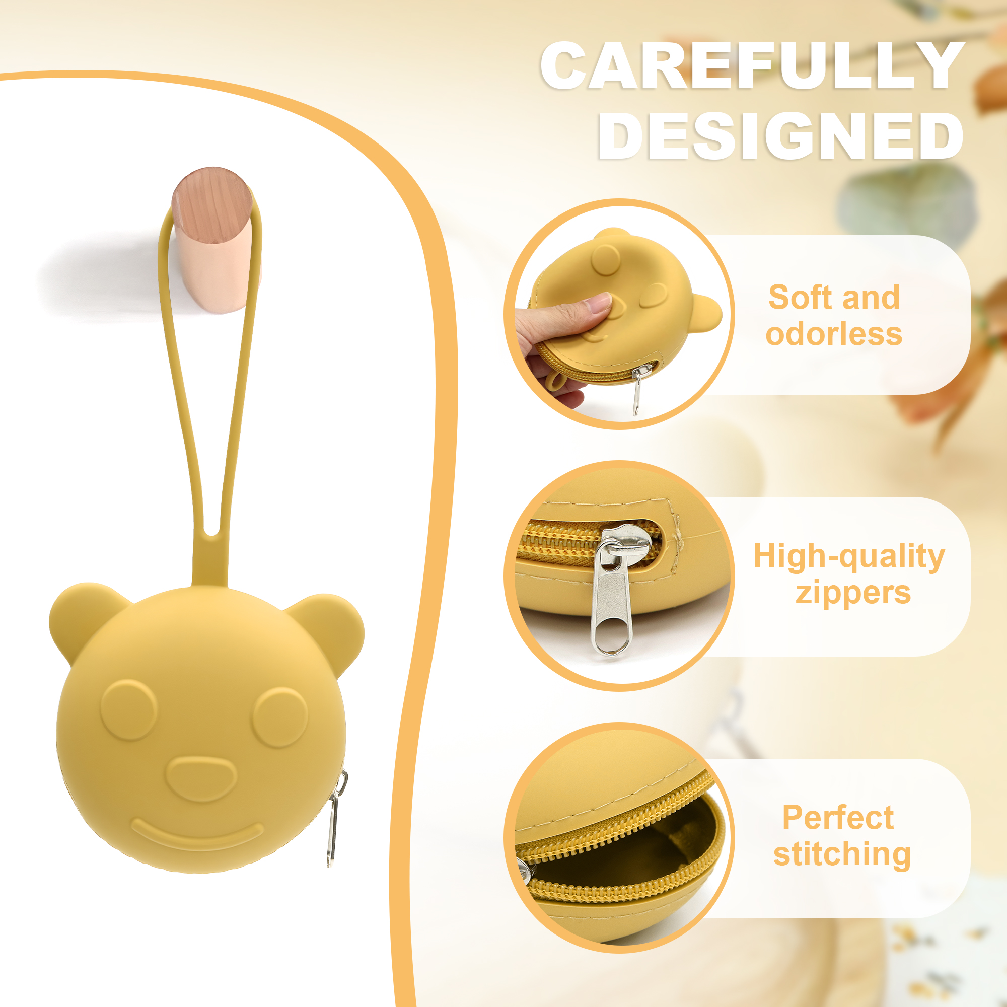 Portable silicone pacifier bag – Backpack Diaper Bag recenzja i cena