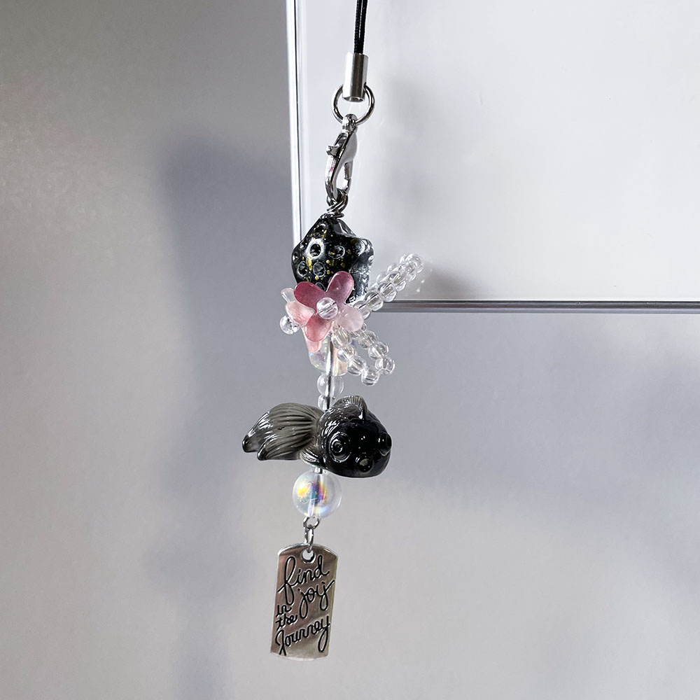 Black Goldfish Phone Charm Cha – Fashion Backpack Women recenzja i cena