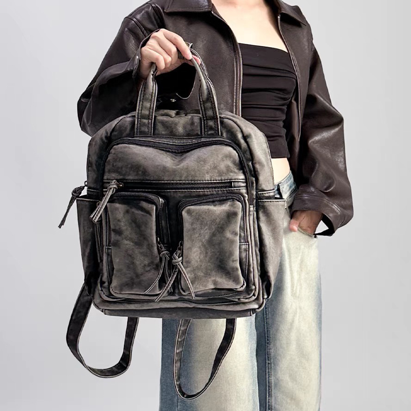 Luxury Soft Washed Pu Leather  – Leather Backpack Vintage recenzja i cena