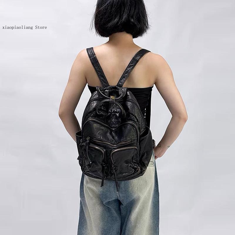 Luxury Soft Washed Pu Leather  – Leather Backpack Vintage recenzja i cena