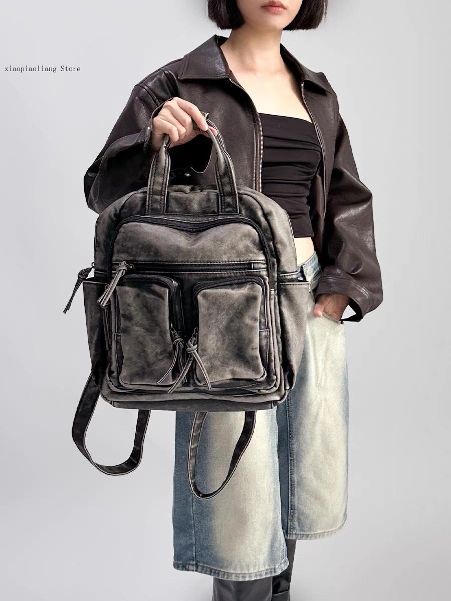 Luxury Soft Washed Pu Leather  – Leather Backpack Vintage recenzja i cena