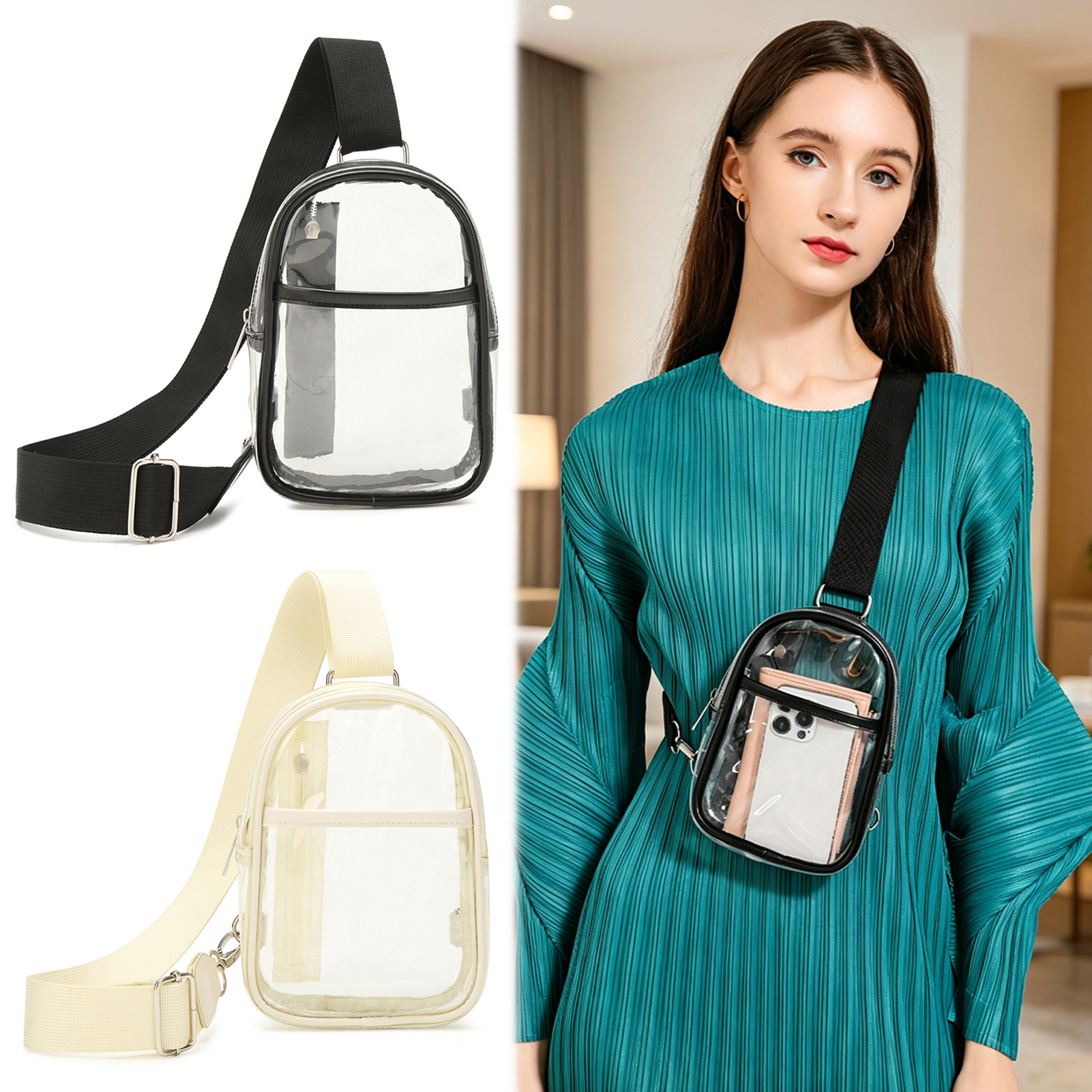 Clear Sling Bag,Waterproof Sho – Sling Backpack Shoulder recenzja i cena
