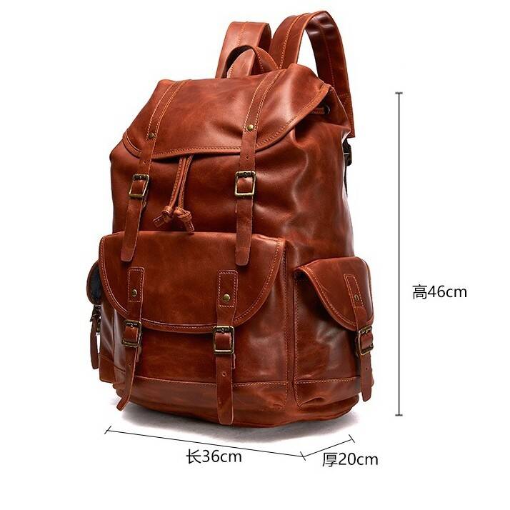 XZAN Men S Bags Fashion Europe – Leather Backpack Vintage recenzja i cena