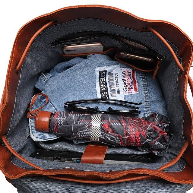 XZAN Men S Bags Fashion Europe – Leather Backpack Vintage recenzja i cena