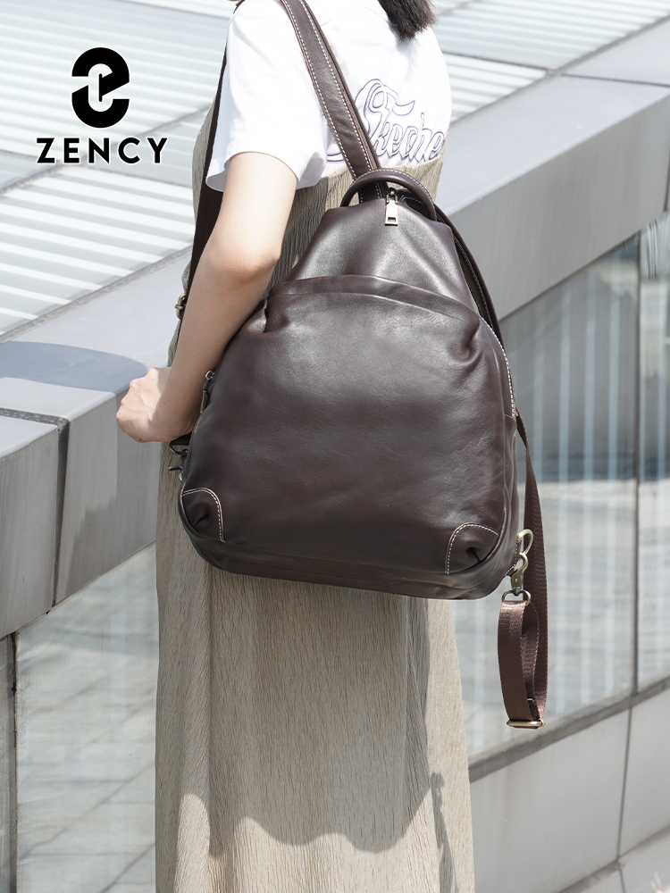 Zency Genuine Leather Women's  – Travel Backpack Anti Theft recenzja i cena