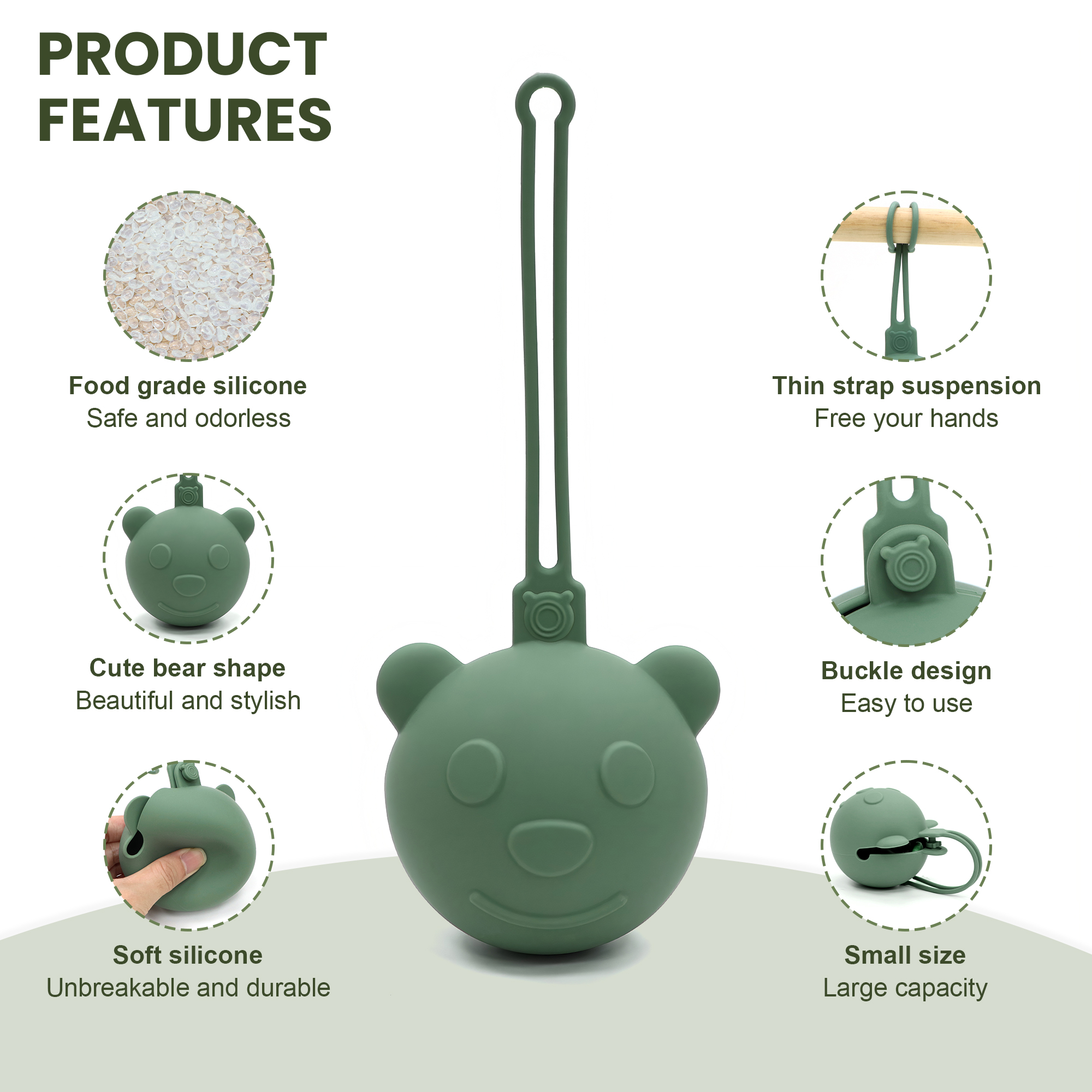 Bear-shaped portable silicone  – Backpack Diaper Bag recenzja i cena