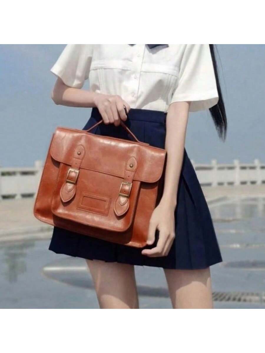 Retro British Style Satchel Ba – Leather Backpack Vintage recenzja i cena