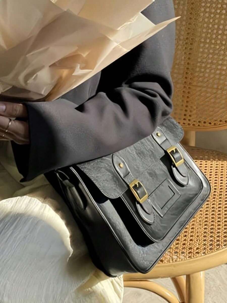 Retro British Style Satchel Ba – Leather Backpack Vintage recenzja i cena