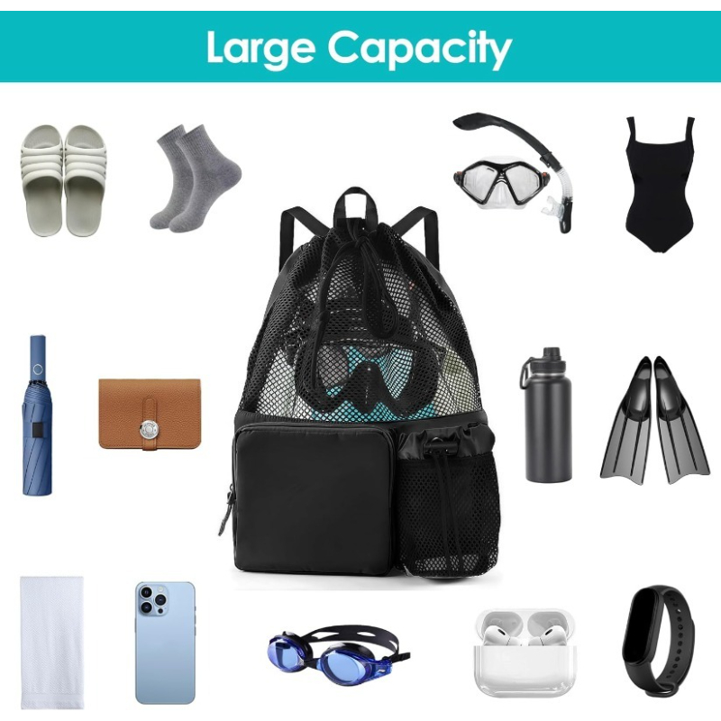 Large Capacity Mesh Drawstring – Drawstring Gym Bag recenzja i cena