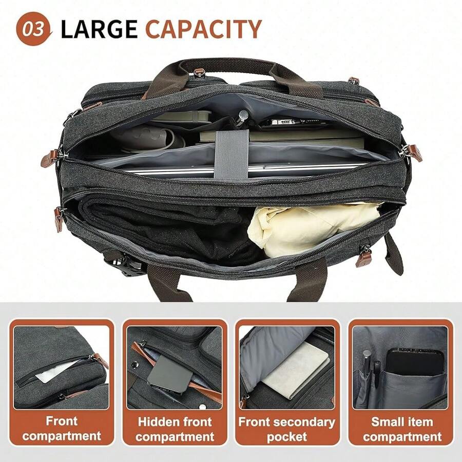 Canvas Laptop Backpack 3-In-1  – Canvas Backpack Casual recenzja i cena