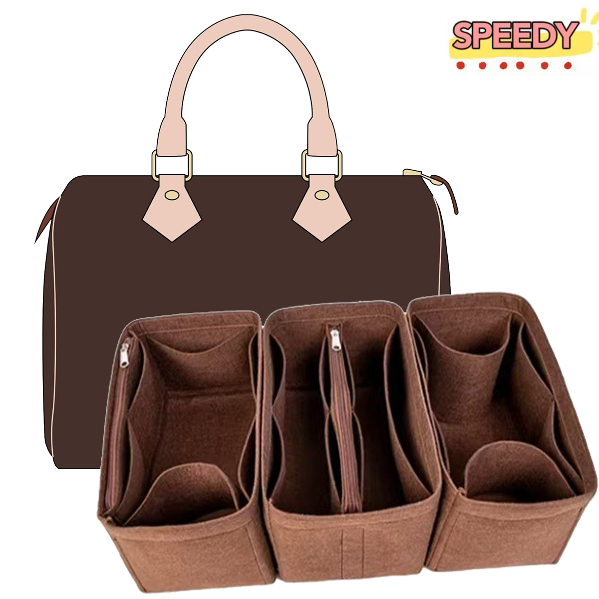 Detachable Felt Purse Insert O – Backpack Insert Organizer recenzja i cena
