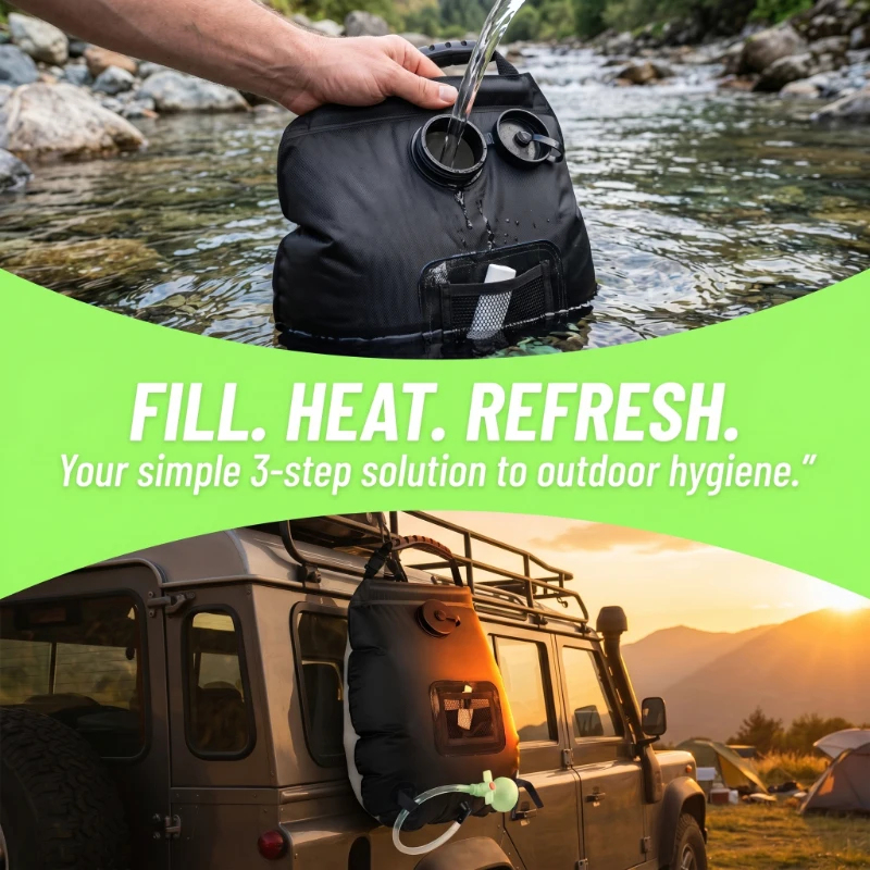 20L Solar Shower Bag Large Cap – Hydration Pack Outdoor recenzja i cena