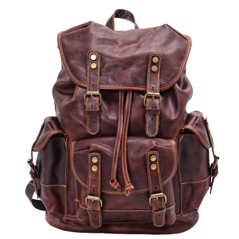 European and American vintage  – Leather Backpack Vintage recenzja i cena