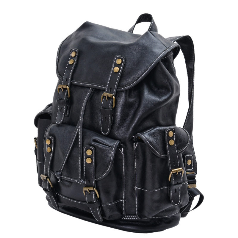 European and American vintage  – Leather Backpack Vintage recenzja i cena