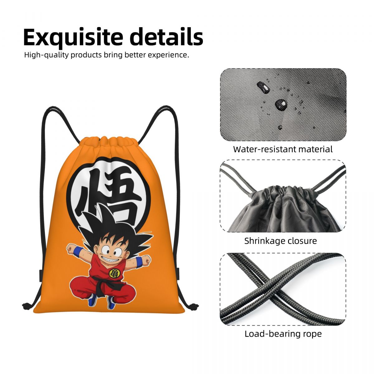 DBZ G-Gokues Cartoon Drawstrin – Drawstring Gym Bag recenzja i cena