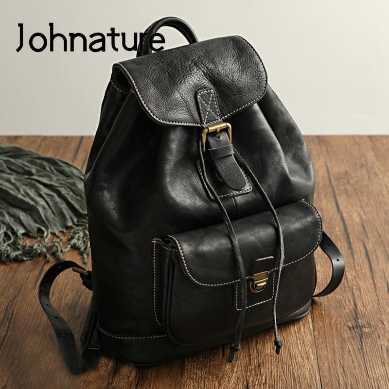 Johnature Leisure Travel Bag N – Leather Backpack Vintage recenzja i cena