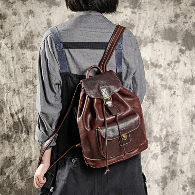Johnature Leisure Travel Bag N – Leather Backpack Vintage recenzja i cena