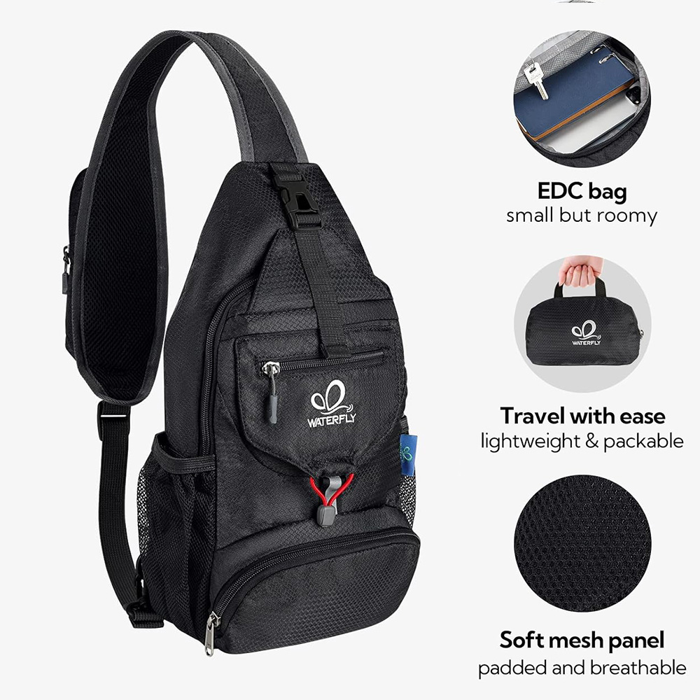 WATERFLY Chest Bag Shoulder Sm – Canvas Backpack Casual recenzja i cena
