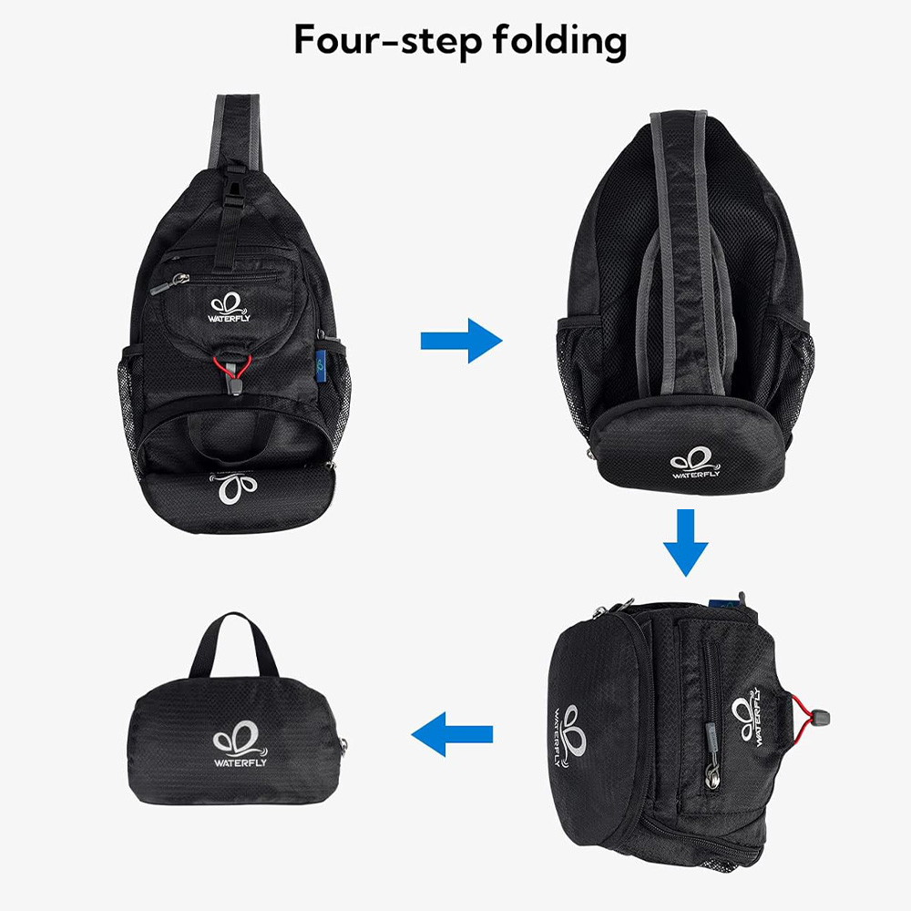 WATERFLY Chest Bag Shoulder Sm – Canvas Backpack Casual recenzja i cena