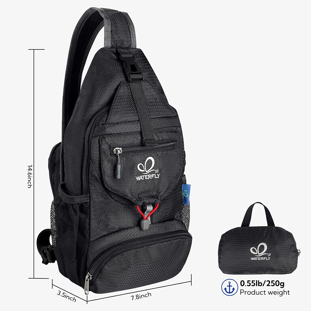 WATERFLY Chest Bag Shoulder Sm – Canvas Backpack Casual recenzja i cena