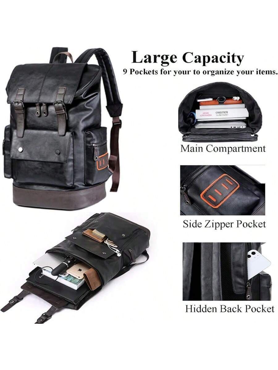 Vintage Black Leather Laptop B – Leather Backpack Vintage recenzja i cena